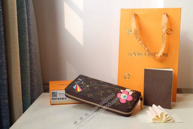 lv錢包 M60017 太陽花 粉 Zippy拉鏈錢夾 lv女士長錢包  lvqb1008